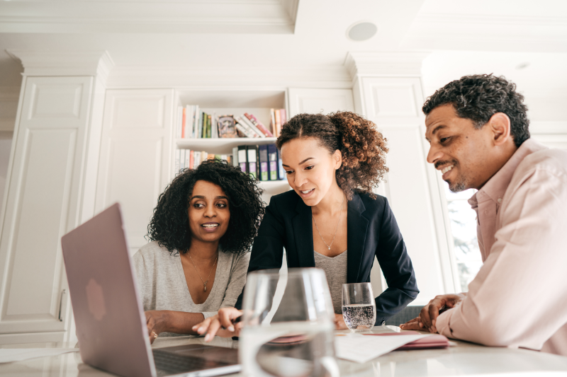 New Jersey real estate agent meeting with clients to discuss home buying in 2025